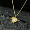 Accesorios DIY Montura para Colgante de Perla con Forma de Corazón de Plata de Ley S925, Montura de Plata Pequeña y Versátil para Colgante Producto Semi-terminado 3-6mm