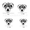 Artículo Popular Transfronterizo Clavo de Nariz de Titanio G23, Piercing de Labio de Tres Bolas Soldadas, Clavo para Oreja, Clavo para Hélice de Oreja de Bola Lisa, Joyería para Piercing de Aleación de Titanio