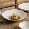 Juego de Bol y Plato Pétalo Dehua para Uso Doméstico, Nuevo Modelo 2026, Bol para Ensalada de Alto Nivel para Clubes, Hoteles y Restaurantes, Cerámica Estilo Japonés para Sopa y Fideos