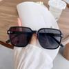 Gafas de Sol con Montura Negra Estilo Europeo y Americano para Mujer Cara Redonda Populares en Internet Mismo Estilo que en Fotografía Callejera Gafas de Sol para Hombre Protección Ultravioleta Gafas de Sol Trendy para Playa