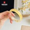 Pulsera de Jade Huanglong Pulsera de Jade Hielo Pulsera de Jade Natural para Mujer Jade Topacio Jade Huangfei y Hetian Yuping
