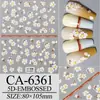 Nuevas pegatinas 5D tridimensionales de relieve para uñas, todo tipo de pegatinas abstractas, de animales de dibujos animados, de flores para uñas, al por mayor y al por menor