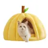 Cama para gato, cama para gato, cama para perro, cama para gato, sentido cerrado de seguridad, cama para dormir, casa para esconderse, cama gruesa de calabaza para mascotas