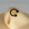 E-commerce Transfronteiriço Novo Produto Acrílico Cor Sólida Forma de C Haste Flexível Bola Redonda Piercing de Nariz Anel de Nariz Fabricante Joias para Piercing Atacado