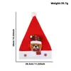 Peluche de Navidad Gorro de Santa Claus Reno de dibujos animados Muñeco de nieve Gorro de Navidad para adultos y niños Regalo de Navidad Gorro rojo con copo de nieve