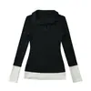 Camiseta de Manga Larga con Cuello Polo Color Falso Dos Piezas Estilo Spice Girl Americana Otoño e Invierno Nueva Suave Cerosa Amigable con la Piel Ajustada Camiseta Básica para Mujer