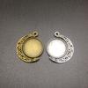 Zhongfan Aleación Gema del Tiempo Luna Base Giratoria de Doble Cara 18.25mm Accesorios de Joyería DIY Estilo Tiktok Transfronterizo