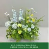 Flores de simulación flores artificiales plantas de interior para exhibición decoración de jardinería florero de suelo ventana arreglo de escena grande paisaje de plantas verdes