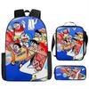 Mochila Doraemon Desenho Animado Anime Estudante do Ensino Fundamental e Médio Mochila Escolar Estampada 4-5-6 Série Pasta Estojo