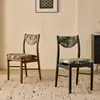 Silla de comedor de madera maciza color nogal respaldo retro vintage silla silla casual silla tapizada silla de mesa de comedor silla estilo vintage silla individual