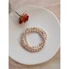 Pulsera de perlas al por mayor para mujer, pulsera de perlas naturales de agua dulce, cuentas de mijo, pulsera de cuerda elástica, nicho simple de lujo ligero