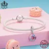 Colgante Original Dopamine Donut de Aiful Plata de Ley S925 Accesorios de Joyería de Postre Cuentas DIY