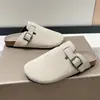 Meia-chinelo Casual de Cortiça Transfronteiriço Sapatos Romanos Sapatos Preguiçosos Tamanho Grande Tendência Sapatos de Casal Desejo