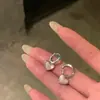 Pendientes de Corazón de Concha con Goteo de Aceite Estilo Coreano Simples, Dulces, Ligeros, de Lujo y de Gama Alta, Pendientes de Diseño Versátil, Moderno y Elegante