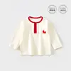 Roupas de bebê, camisetas de manga comprida para bebês, novas blusas casuais de primavera e outono para meninos e meninas, roupas infantis
