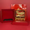 Pode ser enviado em nome de terceiros: Nova série de peixe dragão dourado estilo chinês em ouro puro 999 ornamento de mesa calendário flutuante de luxo leve de alta qualidade