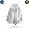 Conjunto de Jaqueta Moletom com Capuz Cardigan Casual Design de Alta Qualidade Marca NASA Outono Masculino Conjunto Completo Tendência