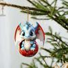 Colgante de árbol de Navidad de Amazon adornos con forma de dragón llavero de dragón real decoración de coche accesorios de decoración de huevo de dragón acrílico