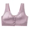 Sujetador Seamless Ajustable con Broche Frontal para Mujeres de Mediana Edad y Mayores, Sujetador para Madres, Sujetador tipo Chaleco Jacquard en Relieve, Talla Grande, Estilo Delgado