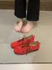 Novo Estilo~ Sapatos de Treino Alemães Planos com Cadarço e Bico Redondo Vazados, Mocassins, Sapatos Casuais Rasos de Verão 2026 para Mulheres