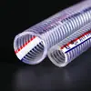Manguera de alambre de acero enrollado de PVC transparente de fábrica anticongelante a baja temperatura bombeo de aceite plástico engrosado tubería de agua blanda resistencia a la presión negativa