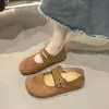 Sapatos Mary Jane Macios com Salto Aumentado Estilo Retrô para Mulheres, Novo Modelo Verão 2026, Sapatos Casuais Rasos com Fivela Dupla Atacado