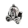 40 Cuentas de Aleación de Plata Tibetana de Agujero Grande Retro DIY Pulsera Collar Corazón Corona Estrella Cuentas de Agujero Grande Accesorios de Joyería