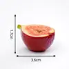 Miniaturas creativas de paisaje de medio corte de manzana y sandía, decoraciones DIY temáticas de comida, accesorios colgantes y pequeños adornos de escritorio