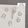 Acessório de guirlanda de estrela-do-mar com pérolas e cravejado de diamantes, tendência de luxo, decoração de unha 3D versátil e luxuosa com pérolas e diamantes