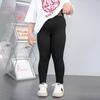 Leggings de Pele de Tubarão para Menina Gorda Primavera e Outono Roupa Externa Fina Novas Calças de Yoga Infantis Calças Barbie para Menina Grande