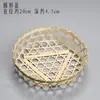 Cesta de bambú tejida para aventar jardín de infantes creación ambiental materiales hechos a mano diy cesta para recolectar té cesta de carga decoración festival de la cosecha otoño secado canasta pequeña