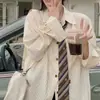 Camisa Listrada Estilo Francês para Mulheres, Novo Design para o Início do Outono de 2026, Top de Nicho, Camisa de Roupa Estilo Coreano