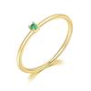 Oboro Moon Japón y Corea del Sur Anillo Fino de Zirconia Simple Piedra de Nacimiento para Mujer Anillo de Cola Chapado en Oro Claro Accesorios Explosivos Transfronterizos Venta al por Mayor