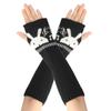 Guantes de Lana de Conejo Transfronterizos Funda para Dedos de Punto Acrílico Manga Media Guantes Largos Cálidos de Conejo Europeos y Americanos