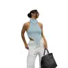 Suéter de Tricô Irregular sem Costas Primavera/Verão 2025 Transfronteiriço Amazon para Mulheres, Pode Ser Usado por Fora, Elegante e Estiloso