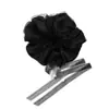 Goma para el Cabello Negra Perla Estilo Tian Zong, Extra Grande y Abundante, con Trabajo de Encaje Pesado