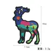 Patches de Tecido Bordados com Animais Africanos, Céu Estrelado Criativo e Elementos de Paisagem, Emblemas para Roupas, Acessórios de Bagagem, Patches Decorativos