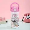 Termo de mano de acero inoxidable 316, taza de bebida portátil de doble uso, botella linda para viajes al aire libre para niños, al por mayor