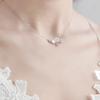 Collar de Mujer Plata de Ley Colgante Clavícula Original Lujo Accesible Diseño Nicho Alta Gama 2021 Nuevo Verano Regalo Cumpleaños