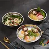 Bol de Cocina Engrosado de Acero Inoxidable 304 para Batir Huevos, Amasar Masa, Preparar Ingredientes, Bol de Sopa Casero, Bol de Arroz y Plato para Servir