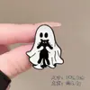 Broche de Halloween Gato Fantasma Excêntrico Emblema Acessório de Roupa Bolsa Acessório de Feriado Enfeite Pendurado Corsage Estilo Ins