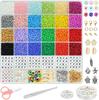8200 Peças Contas de Arroz 3mm Contas com Letras para Fazer Joias Pulseiras Kit de Joias DIY