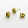 Nova Venda Quente Pulseira Ear Clip Pingente Colar Acessórios diy Jóias de Cobre Acessórios Enrugado Beads Flat Pumpkin Beads