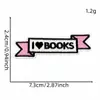 Parches Bordados con Temática Rosa para Lectura para Mochilas y Decoración de Ropa, Insignias Termoadhesivas con Adhesivo Termofusible