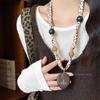 Nuevo y Elegante Collar Patchwork 2025 para Mujer, Diseño de Nicho, Cadena Clavicular Ajustable, Accesorio de Moda Retro de Alta Gama