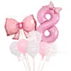 Nuevo Paquete de Globos con Número Rosa Perlado de 40 pulgadas con Lazo Globo de Látex con Lazo Set Transfronterizo Venta al por Mayor