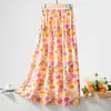 Camisola de algodão e seda feminina de verão fina doce saia nova vestido de algodão artificial solto tamanho plus vestido de praia pijama