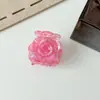 Pinza para el Cabello de Acetato Ins Flor Estéreo de 4.7cm Pinza de Agarre Fresca y Dulce de Gama Alta Pinza para el Cabello de Rosa Estilo Coreano Accesorios para el Cabello