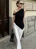 Moda Elegante de Un Hombro de Color Sólido Irregular para Mujer, Chaleco Elegante para el Trabajo, Nueva Moda Transfronteriza Europea y Americana Primavera/Verano 2026
