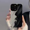 Adecuado para iPhone 13/14 Pro Max con patrón de ondas, Funda de cuero para teléfono Apple 12/17, Cobertura total Xr, 16 Suave, 7/8P